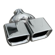 Auspuffblende Endstück Double Output Chrom Edelstahl Doppelendrohr Rechts &Links