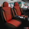 Schonbezüge Sitzbezüge für Ford Transit 2000-2024 Schwarz Rot 2 Sitz Vorne Satz