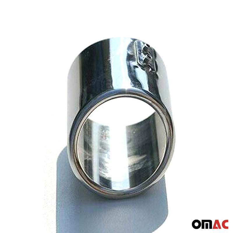 Auspuffblende Endrohr Endstückpuff Single Output Chrom Edelstahl 2 tlg 76 mm