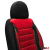 Sitzbezüge Schonbezüge für Fiat Fiorino Qubo 2007-2024 Schwarz Rot 2 Sitz Vorne