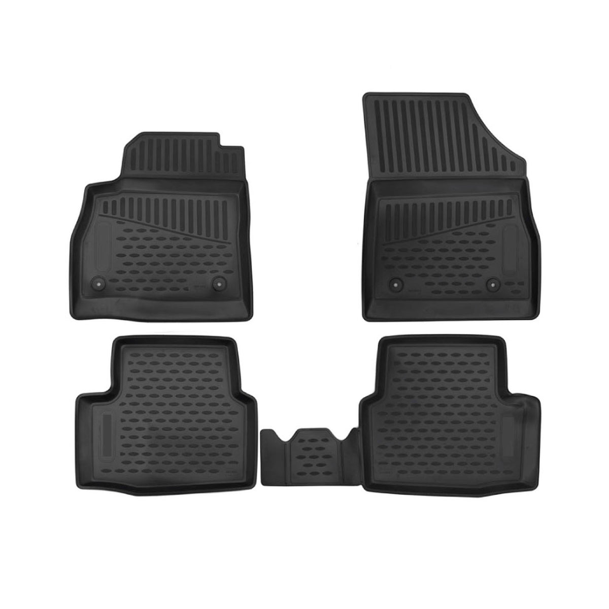OMAC Gummimatten Fußmatten für Opel Astra K 2015-2021 TPE Automatten Schwarz 4x