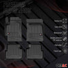 OMAC Gummi Fußmatten für Subaru Forester 2008-2013 Premium TPE Automatten 4tlg