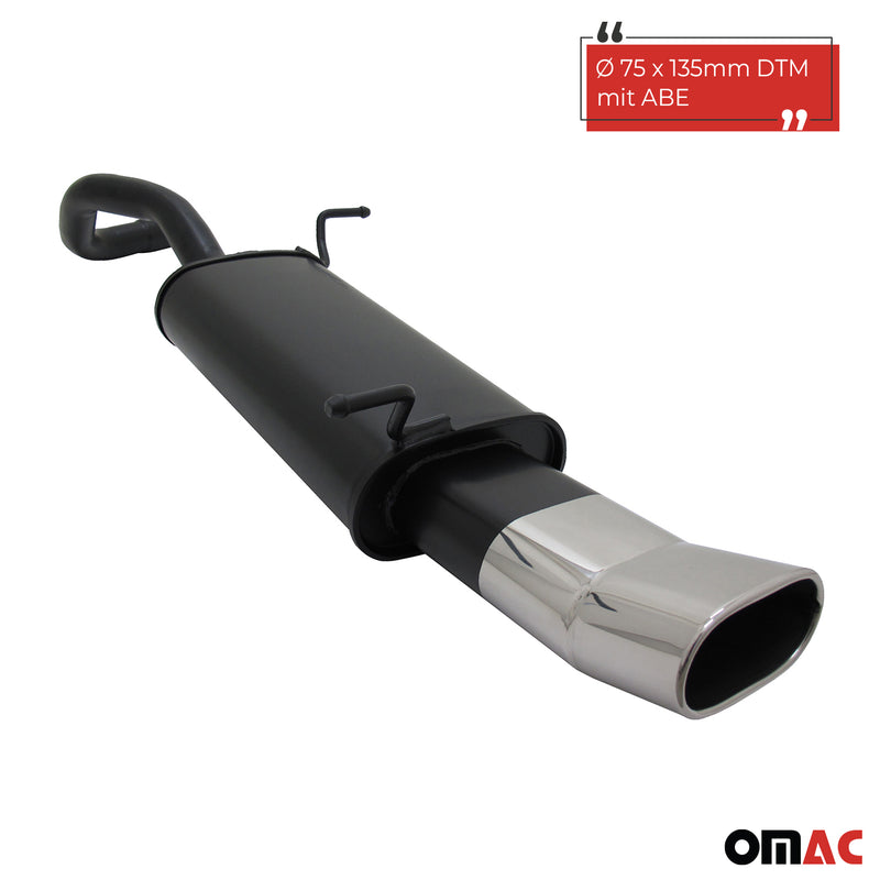 Novus Sportauspuff für Seat Ibiza 6L 135x75mm DTM Endschalldämpfer mit ABE