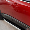 Seitentürleiste Türschutzleiste für Peugeot 3008 2016-2024 Chrom Stahl Dunkel 4x