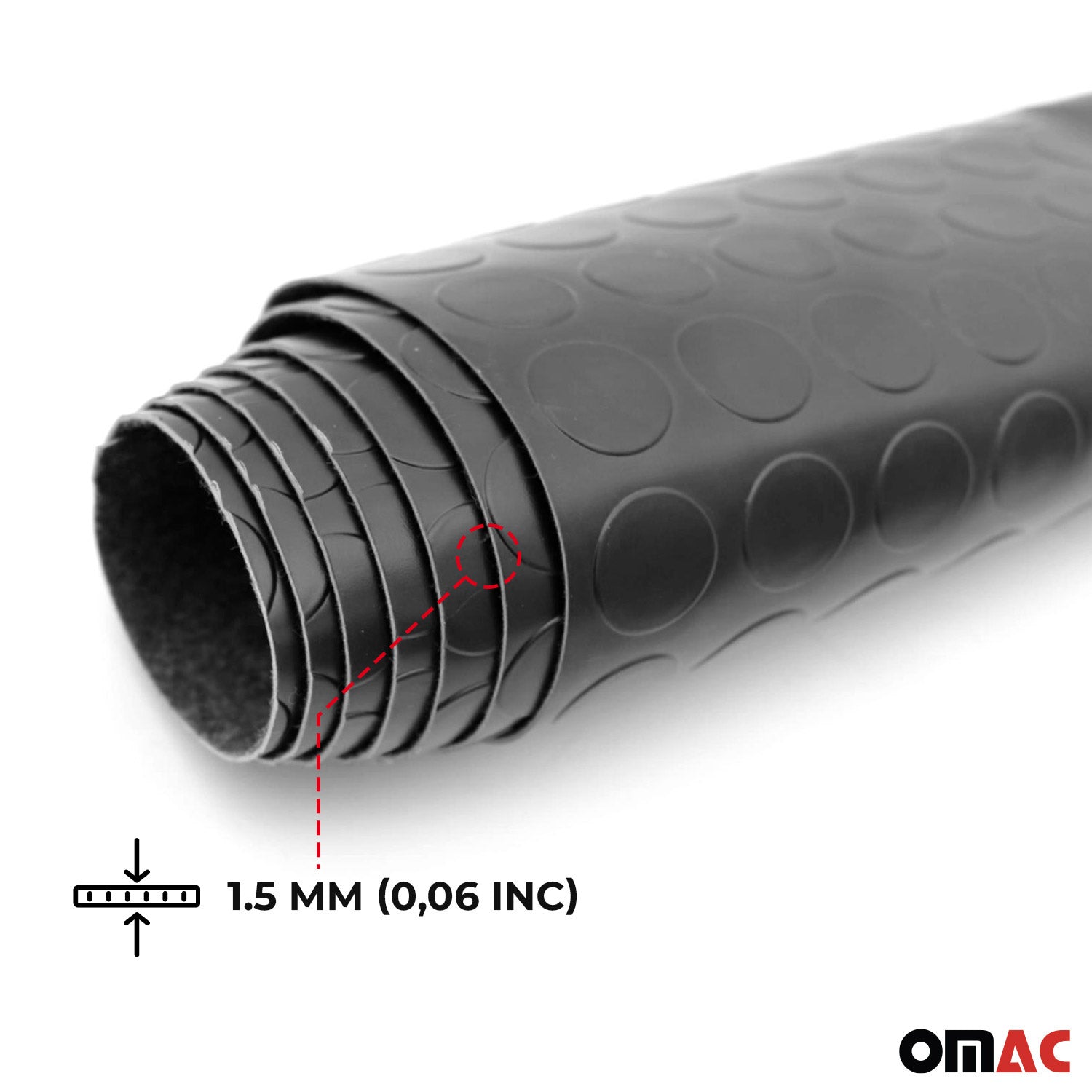 Antirutschmatte Bodenbelag Fußmatte Runde Optik 100 x 200 cm Schwarz