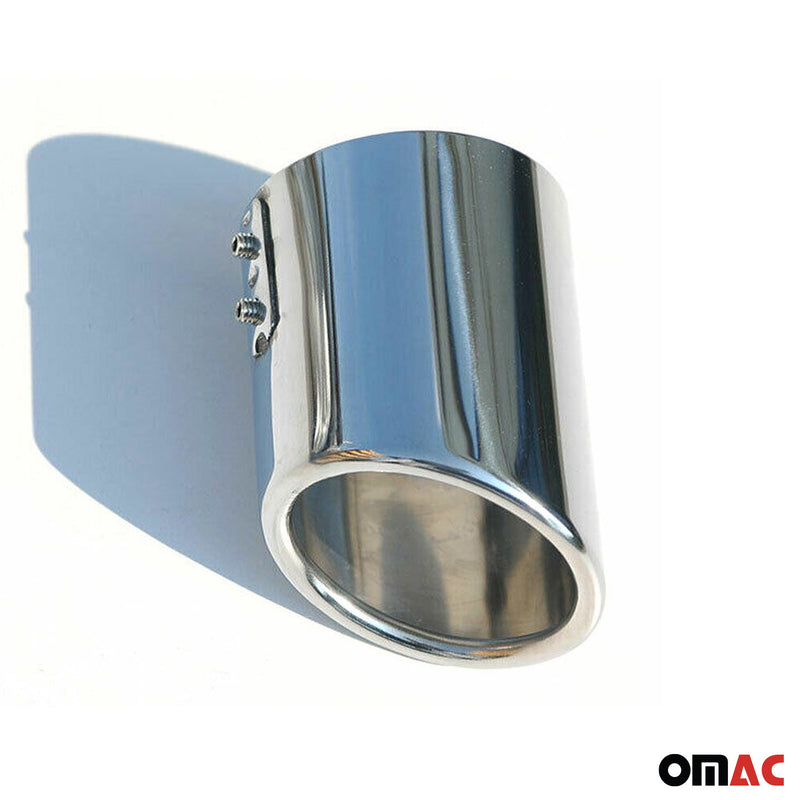 Auspuffblende Endrohr Endstückpuff Single Output Chrom Edelstahl 2 tlg 76 mm