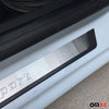 Door sills sport for Fiat 500 500C 500L 500X brushed chrome 2x