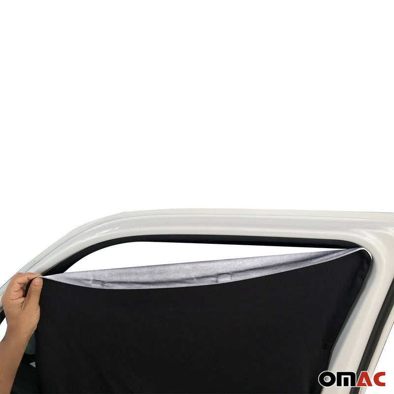 Frontscheibe Gardinen Maß Vorhänge für VW Caddy 2003-2015 Grau Schwarz 3tlg