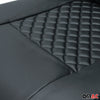 Sitzbezüge Schonbezüge für Fiat Ducato 2006-2024 Kunstleder Schwarz 2+1