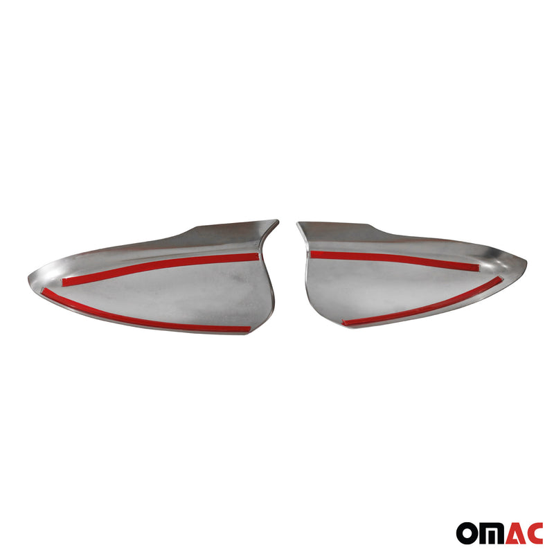 Spiegelkappen Spiegelabdeckung für Hyundai Bayon 2021-2025 Edelstahl Silber 2tlg