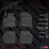 OMAC rubber floor mats for Honda Civic Hatchback 2005-2011 Premium TPE Black 4x