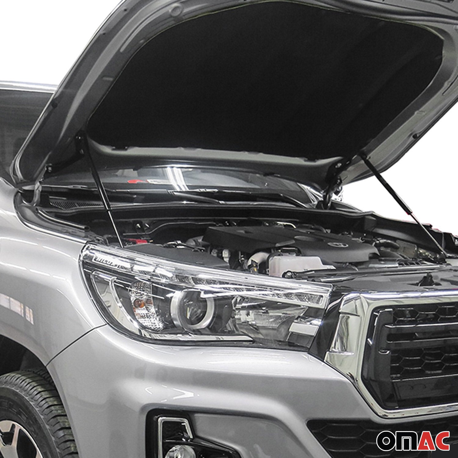 2x Motorhaubendämpfer Gasfeder Dämpfer für Toyota Fortuner 2015-2024 Stahl