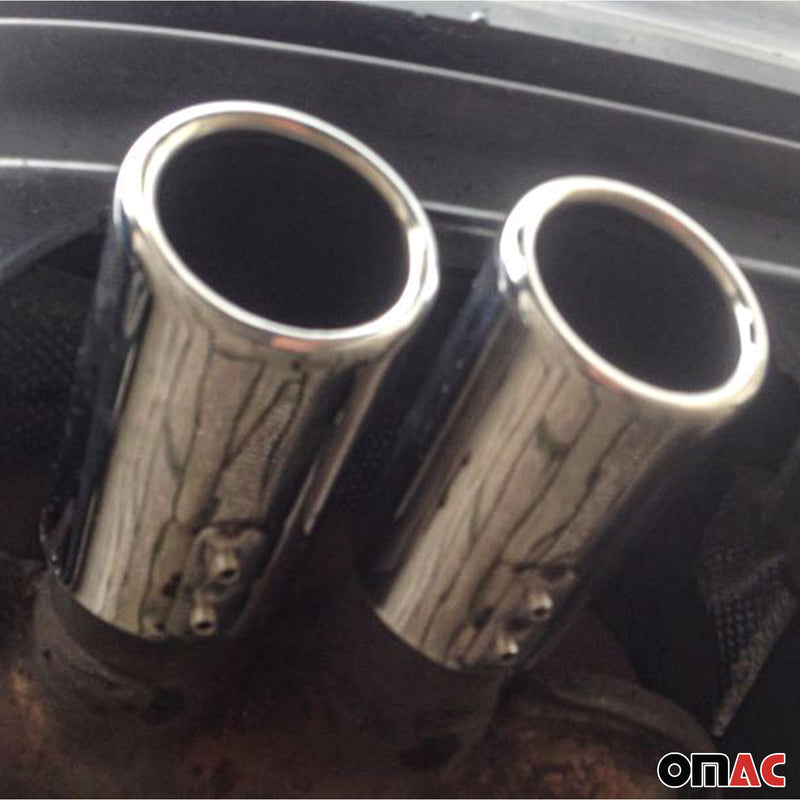 Auspuffblende Endrohr für BMW 1er 2er 3er Edelstahl Chrom 72mm 2tlg