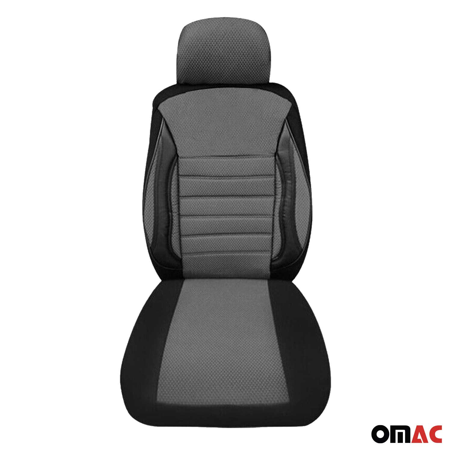Schonbezüge Sitzschoner Sitzbezüge für Honda Jazz Grau Schwarz 2 Sitz Vorne Satz