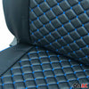 Sitzbezüge Schonbezüge für Fiat Ducato 2006-2024 Kunstleder Schwarz Blau 1tlg