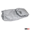 Car protective cover full garage tarpaulin for notchback cars gray large