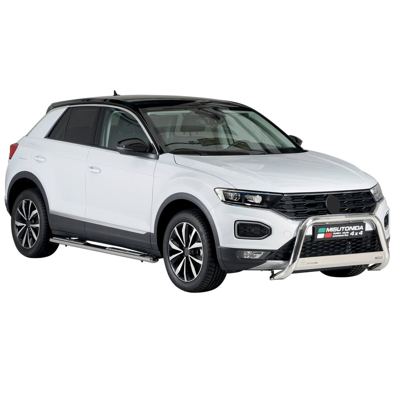 Frontbügel Frontschutzbügel für VW T-Roc 2017-2024 ø63mm Stahl Silber Schutz