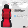 Protective covers seat covers for Fiat Panda Idea black red 2 seat front set