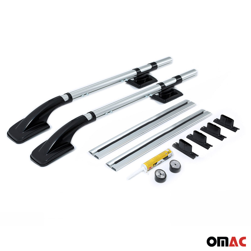 Dachreling Dachträger Gepäckträger Satz für VW Amarok 2010-2021 Alu Grau 4tlg