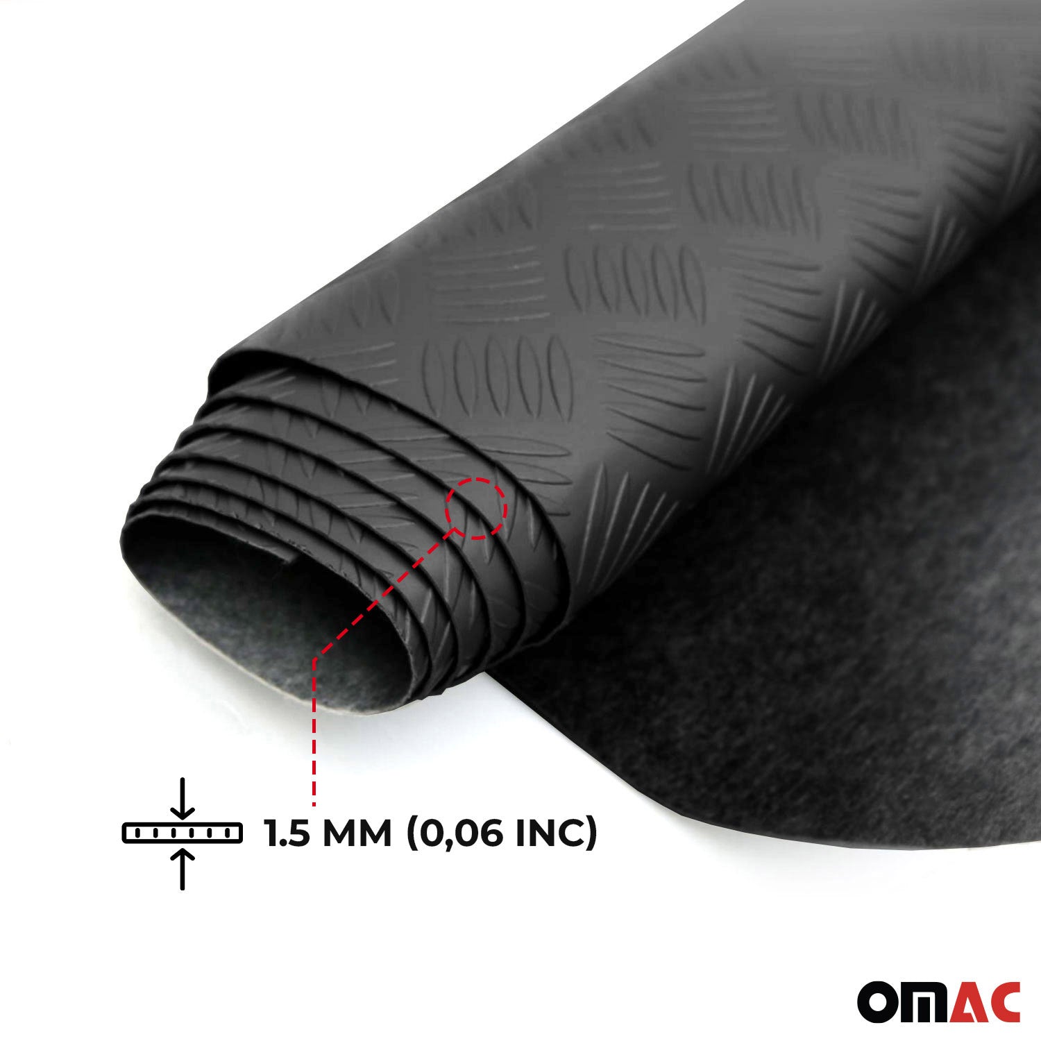 Antirutschmatte Gumimatte Bodenbelag Riffelblech Optik 200 x 100 cm Schwarz