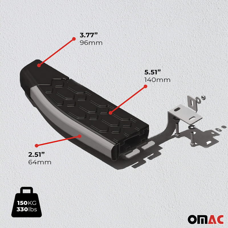 Trittbretter Seitenschweller für Nissan Qashqai J10 2006-2014 Stahl Schwarz Grau