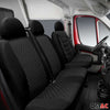 Sitzbezüge Schonbezüge Sitzschoner für Fiat Doblo 2000-2010 Schwarz 2+1 Vorne