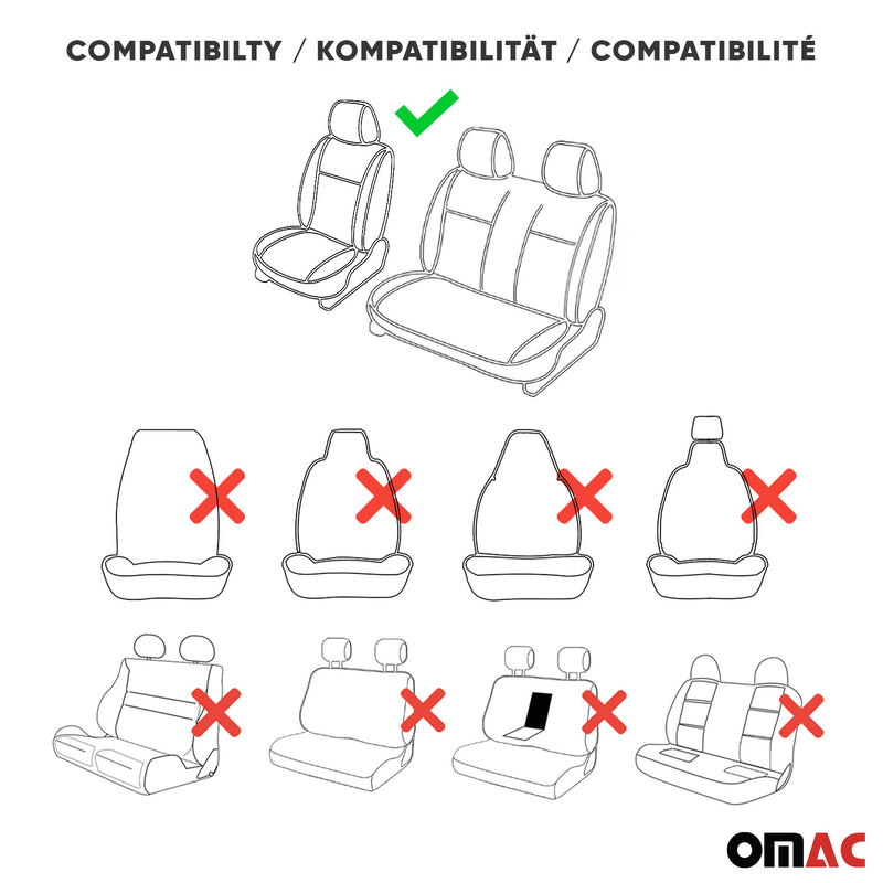 Schonbezüge Sitzbezüge für Mercedes Citan Renault Kangoo Grau Schwarz 2+1 Vorne