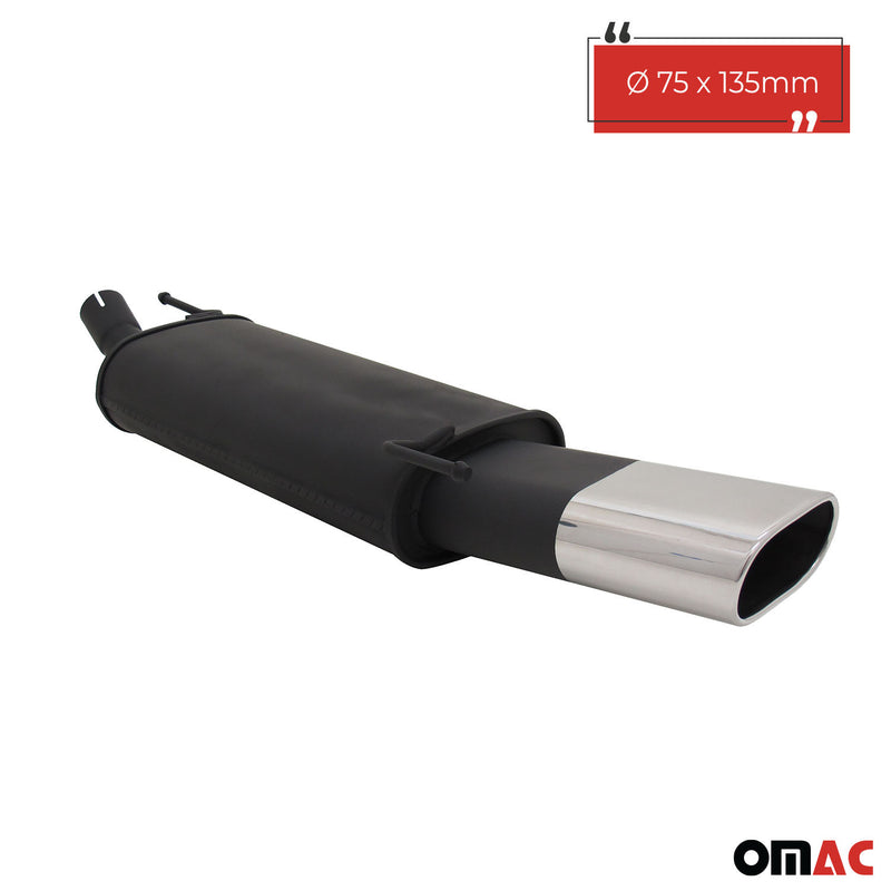 Novus Sportauspuff für VW Golf 3 / Golf 4 Cabrio 135x75mm Endschalldämpfer