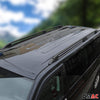 Dachreling Dachgepäckträger für Peugeot 3008 2013-2016 Aluminium Schwarz 2tlg