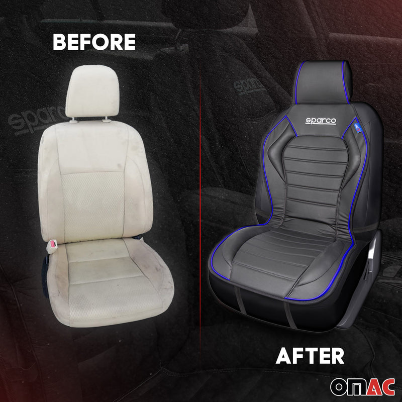 SPARCO Sitzkissen Sitzauflage Sitzschoner Universal Schwarz Blau Auto-Sitzschutz
