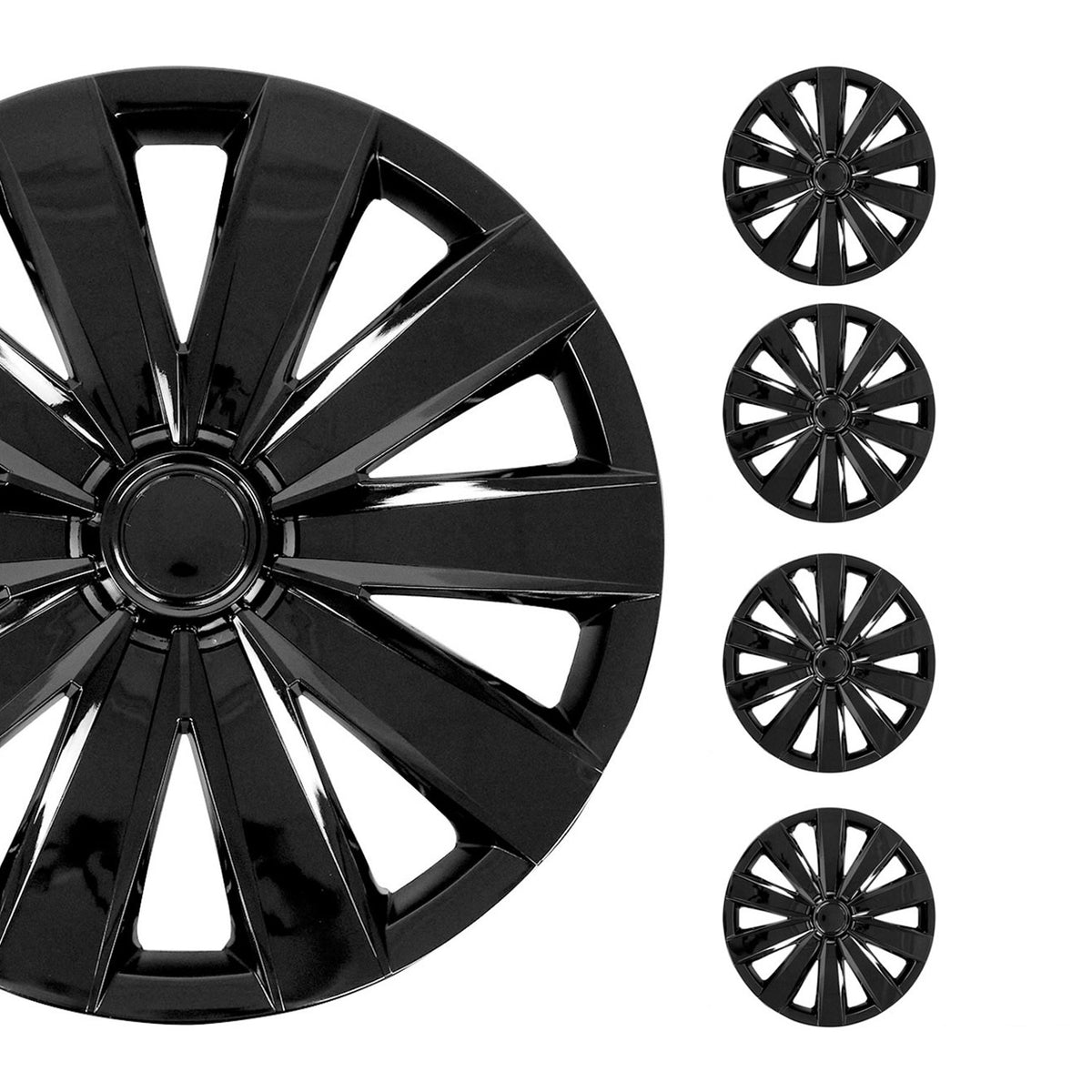 Hub caps wheel trims wheel trims for cars 16" inch ABS black 4x