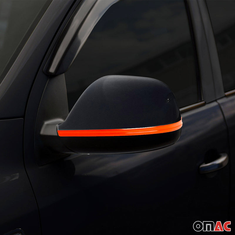 Spiegelkappen Leiste für VW Transporter T5 2010-2015 Edelstahl Orange 2tlg