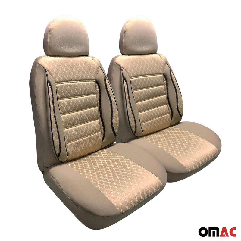 Sitzbezüge Schonbezüge für Fiat Ducato 2006-2014 Beige 2 Sitz Vorne Satz