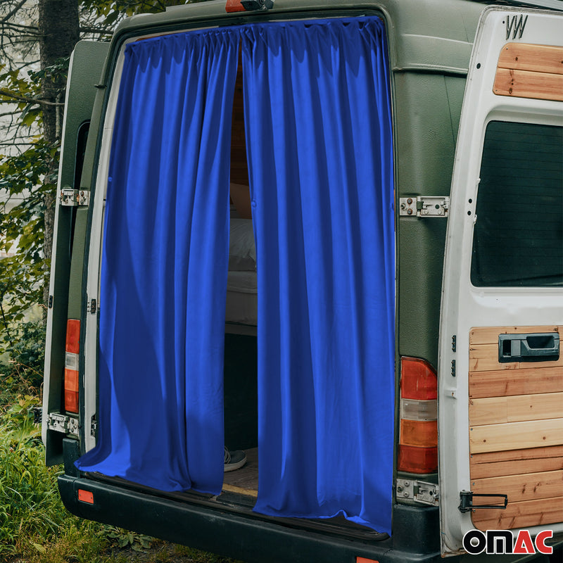 Heckklappe Gardinen Sonnenschutz Vorhänge für VW Crafter H3 Blau 2tlg