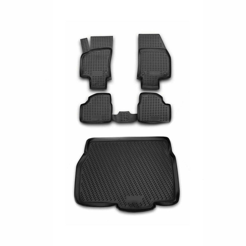 Fußmatten & Kofferraumwanne Set für Opel Astra H 2002-2009 5tür TPE Schwarz