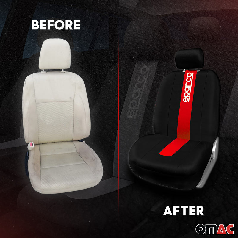 SPARCO Sitzbezüge Schonbezüge Autositzbezüge Universell Schwarz Rot Vorne Hinten