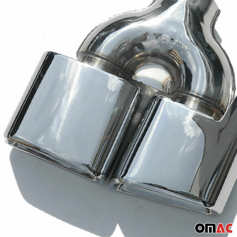 Auspuffblende Endstück Double Output Chrom Edelstahl Doppelendrohr Rechts
