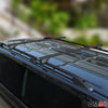 Dachreling + Dachträger für Fiat Doblo 2000-2010 L1 Kurzer Aluminium Schwarz 4x