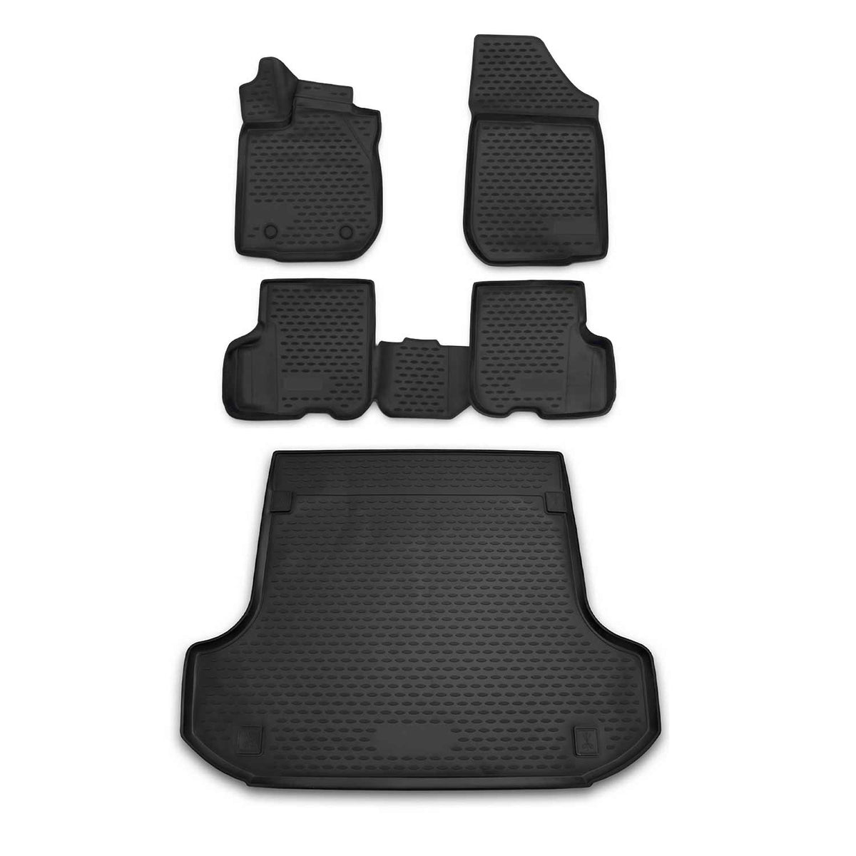 Floor mats & boot liner set for Dacia Logan / MCV 2013-2016 TPE black