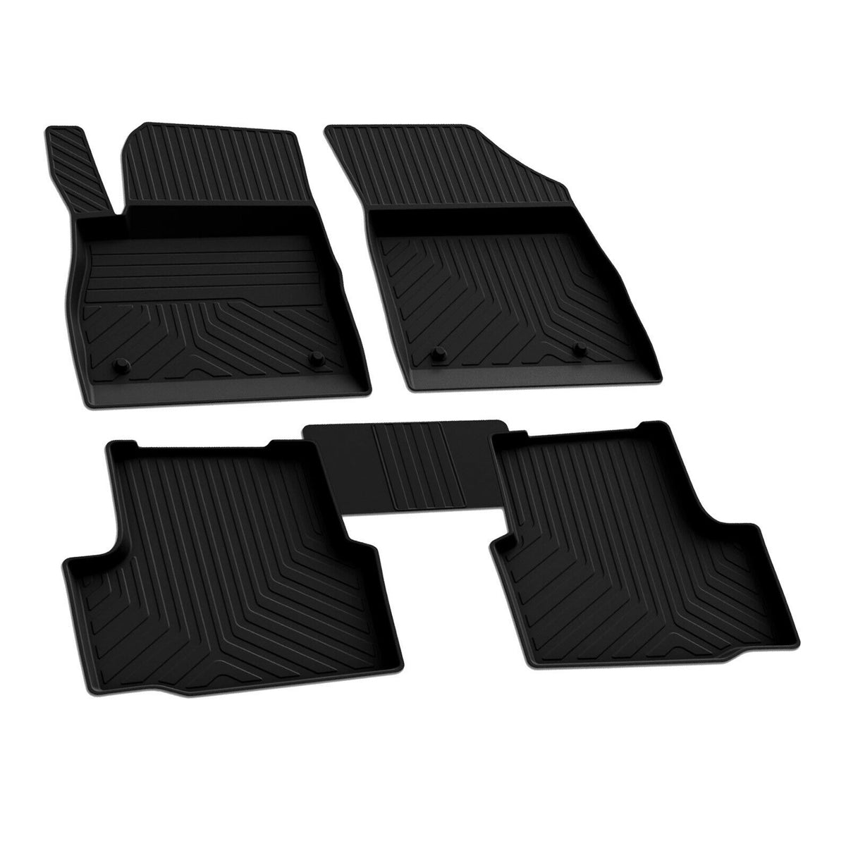 Fußmatten 3D Automatten Gummimatten für Opel Astra K 2015-2020 Gummi Schwarz 4x