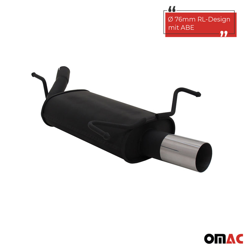 Novus Sportauspuff für Opel Corsa C 1x76mm RL-Design Endschalldämpfer mit ABE