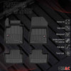 OMAC Gummi Fußmatten für Nissan Juke 2019-2024 Premium TPE Automatten Schwarz 4x