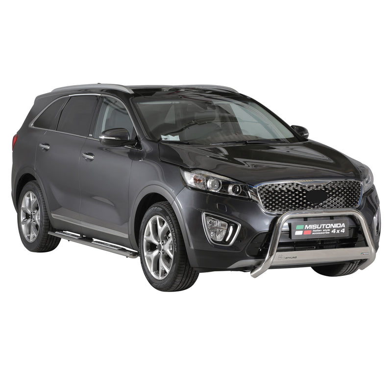 Frontbügel Frontschutzbügel für Kia Sorento 2015-2018 ø63mm Stahl Silber Schutz