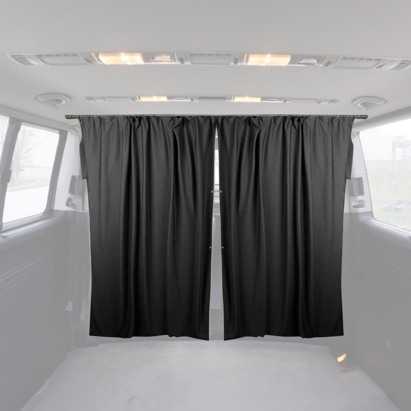 Fahrerhaus Führerhaus Maß Gardinen für Ford Transit Tourneo Custom L1 L2 Schwarz