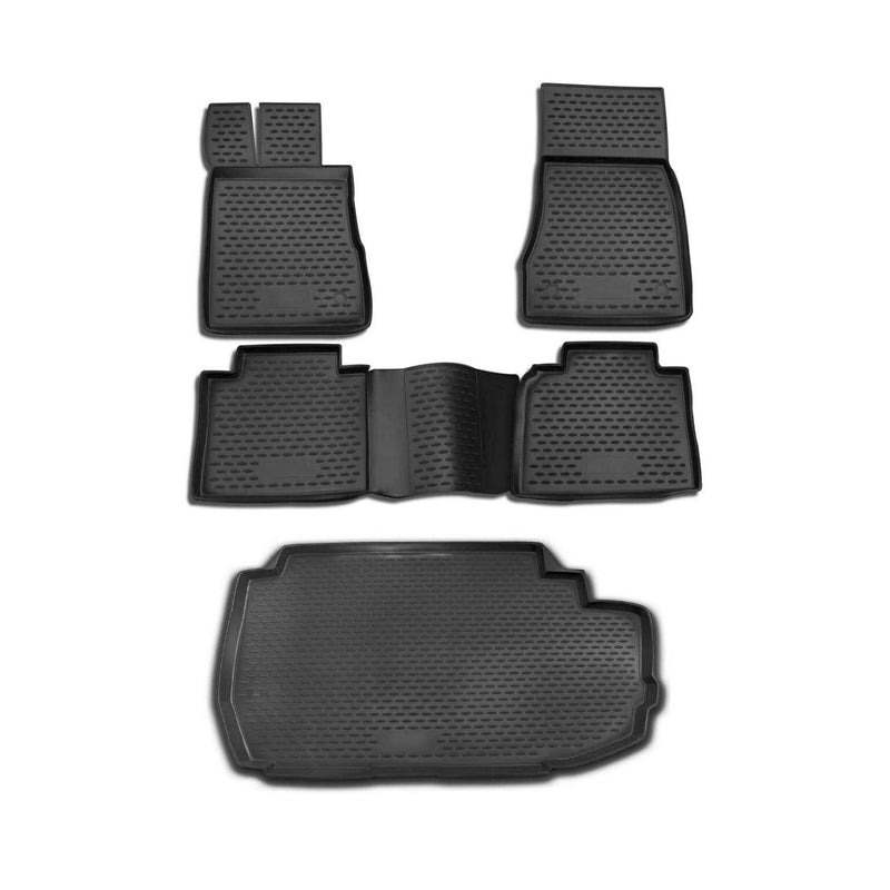 Fußmatten & Kofferraumwanne Set für Mercedes S Klasse W220 1998-2005 TPE Schwarz