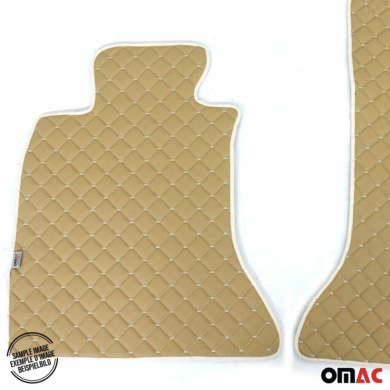 Fußmatten Leder Automatten für VW Passat 2014-2022 Kunstleder Beige 4tlg