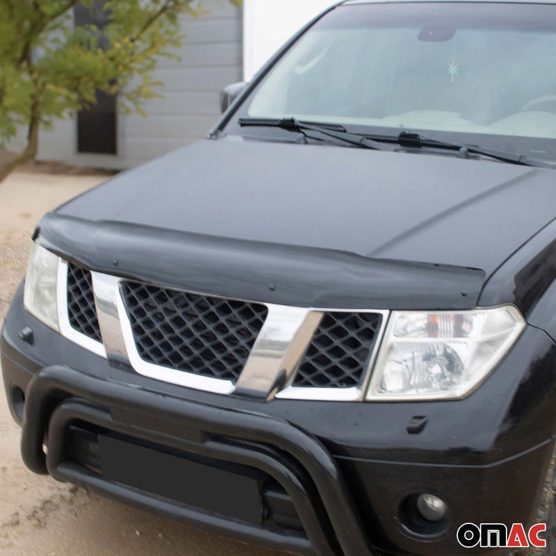 Motorhaube Deflektor Insekten Steinschlagschutz für Nissan Navara 2005-15 Dunkel