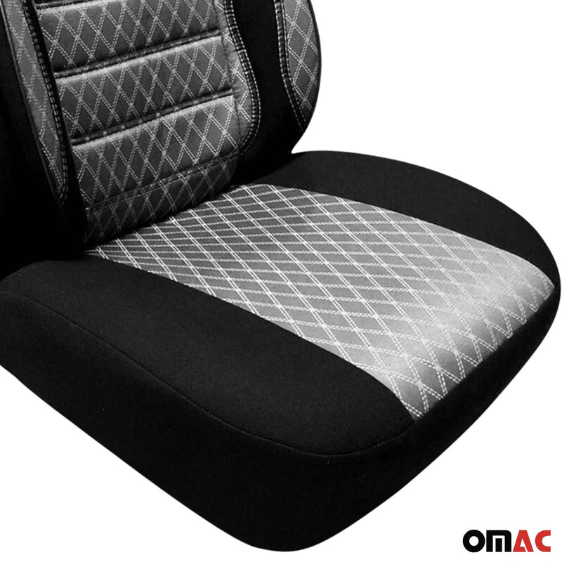 Sitzbezüge Schonbezüge für Citroen Jumper 2006-2014 Grau Schwarz 2 Sitz Vorne