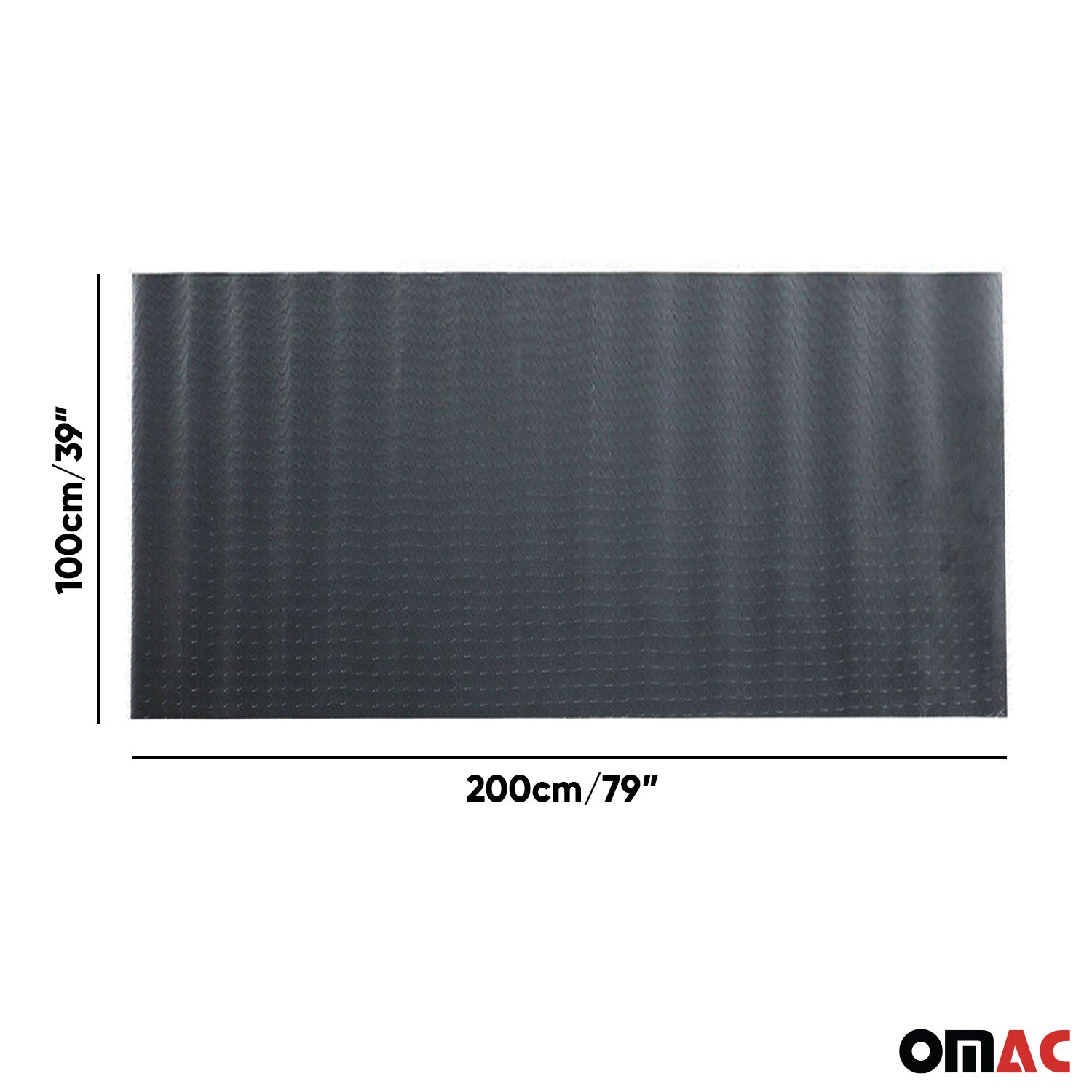 Antirutschmatte Bodenbelag Fußmatte Runde Optik 100 x 200 cm Schwarz