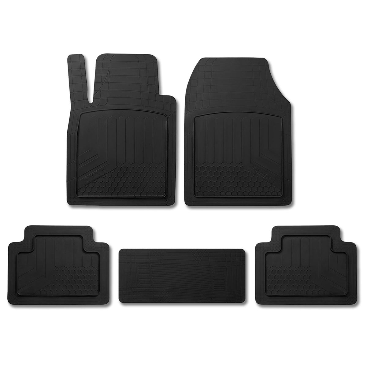 Floor mats rubber mats 3D mat for Porsche rubber black 5 pieces